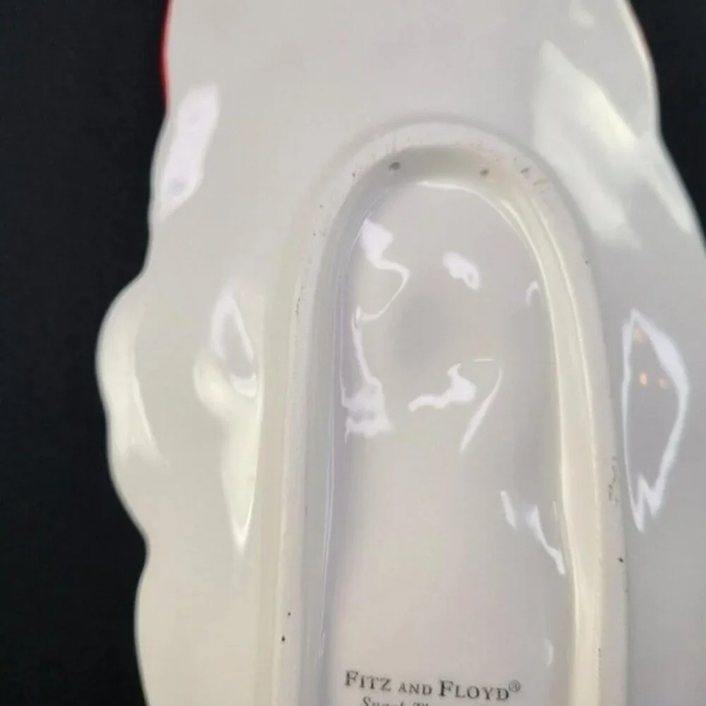 Fitz and Floyd Santa‎ Long Face Snack Therapy Cookie Serving Plate Christmas
